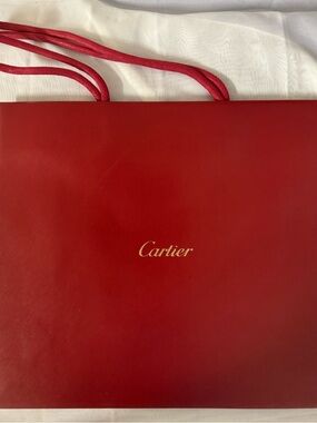 Cartier 💯% Authentic iconic brand luxury paper shopping bag. Ideal for gifting.